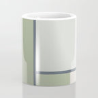 Minimalist Modern Color Block Abstract in Sage Green, Light Silver Gray, and Beige Coffee Mug Gallery Image 4