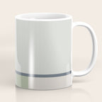Minimalist Modern Color Block Abstract in Sage Green, Light Silver Gray, and Beige Coffee Mug Gallery Image 1