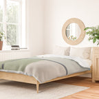 Minimalist Modern Color Block Abstract in Sage Green, Light Silver Gray, and Beige Duvet Cover Gallery Image 2