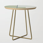 Minimalist Modern Color Block Abstract in Sage Green, Light Silver Gray, and Beige Side Table Gallery Image 1