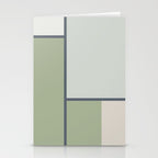 Minimalist Modern Color Block Abstract in Sage Green, Light Silver Gray, and Beige Stationery Card Gallery Image 2