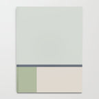 Minimalist Modern Color Block Abstract in Sage Green, Light Silver Gray, and Beige Notebook Gallery Image 4