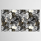 Dark abstract bloom over golden lines Tablecloth Gallery Image 2