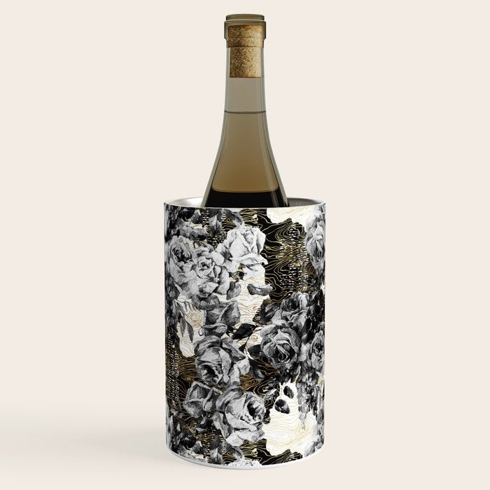 Dark abstract bloom over golden lines Wine Chiller Gallery Image 2