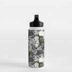 Dark abstract bloom over golden lines Water Bottle Gallery Image 3
