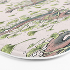 Brachio Ginkgo | Dinosaur Botanical Art Bath Mat Gallery Image 3