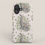 Brachio Ginkgo | Dinosaur Botanical Art iPhone Case Gallery Image 1