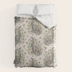 Brachio Ginkgo | Dinosaur Botanical Art Duvet Cover Gallery Image 6