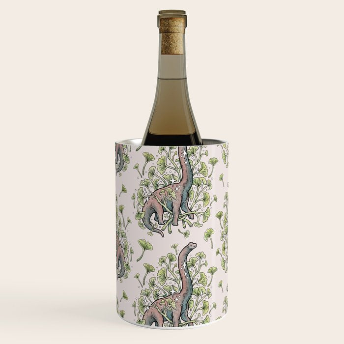 Brachio Ginkgo | Dinosaur Botanical Art Wine Chiller Gallery Image 3