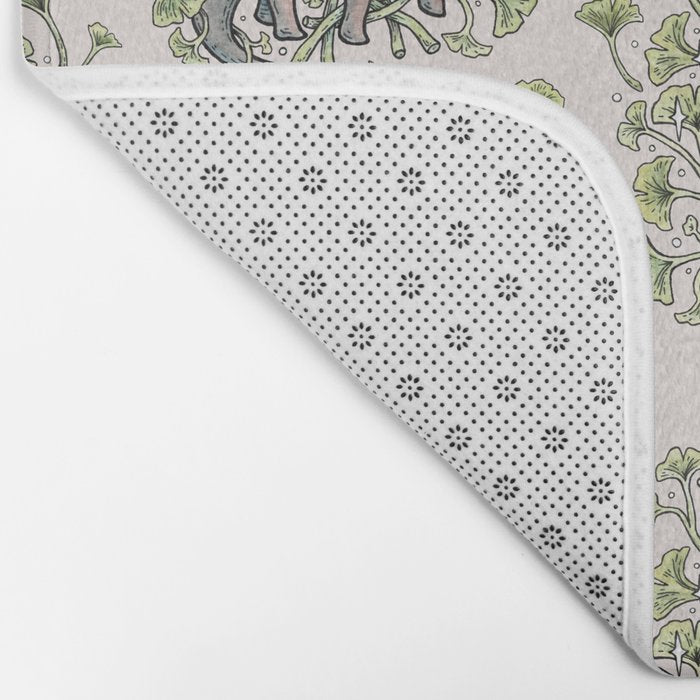 Brachio Ginkgo | Dinosaur Botanical Art Bath Mat Gallery Image 2