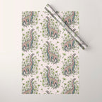 Brachio Ginkgo | Dinosaur Botanical Art Wrapping Paper Gallery Image 1