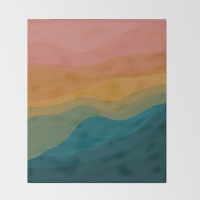 Desert Mountains In Color Throw Blanket Gallery Image 2