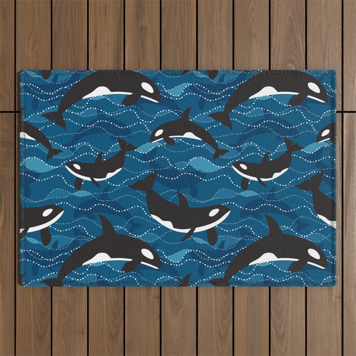 Deep Sea Orca Outdoor Rug Gallery Image 1