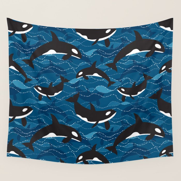 Deep Sea Orca Wall Tapestry Gallery Image 1