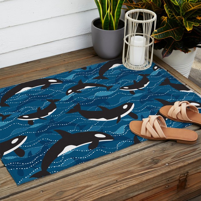 Deep Sea Orca Outdoor Rug Gallery Image 2