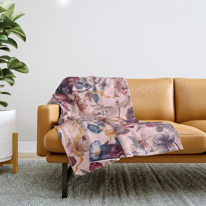 Mystic Blooms III Throw Blanket Gallery Image 1