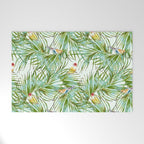Birds on the leaves of the jungle Welcome Mat Gallery Image 1