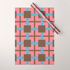 Geometric Warm Revival Block Wrapping Paper Gallery Image 1