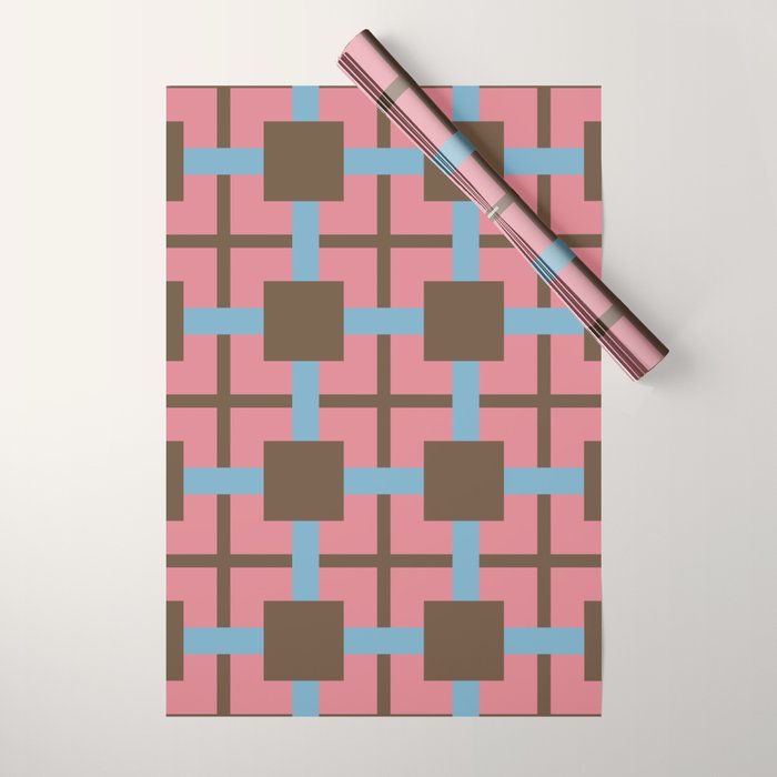 Geometric Warm Revival Block Wrapping Paper Gallery Image 1