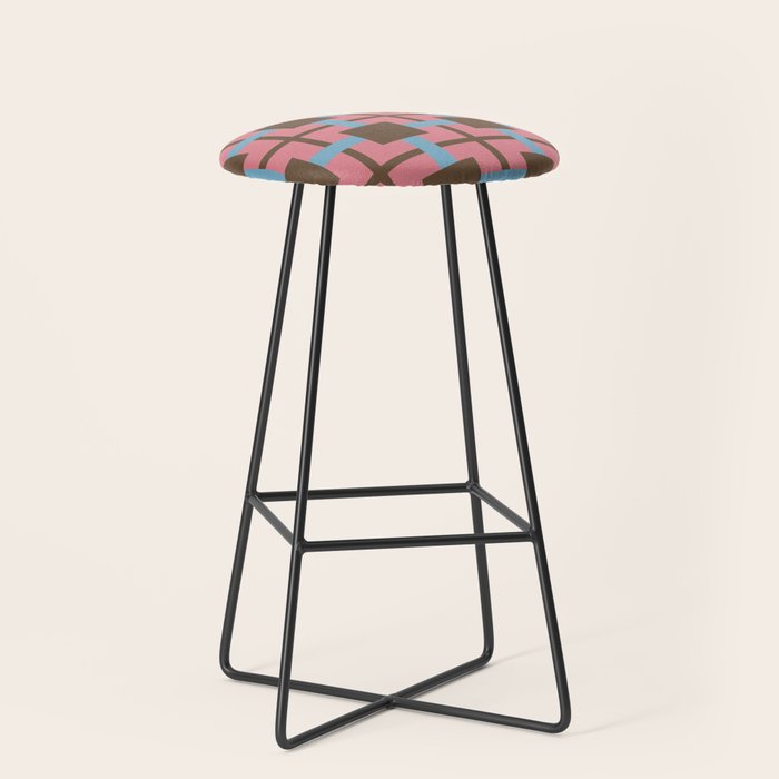 Geometric Warm Revival Block Stool Gallery Image 1