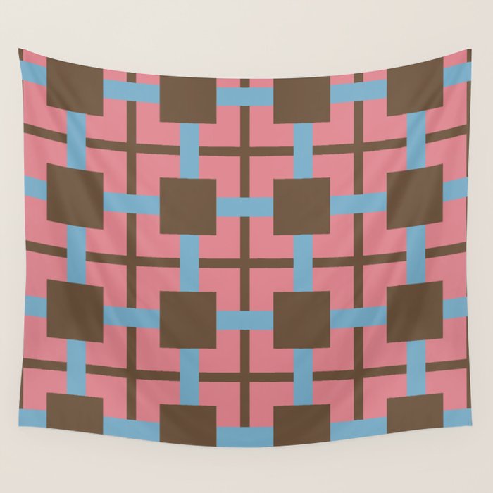 Geometric Warm Revival Block Wall Tapestry Gallery Image 4