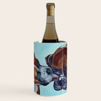 Kissing Boxers Dogs Portrait Wine Chiller Gallery Image 1