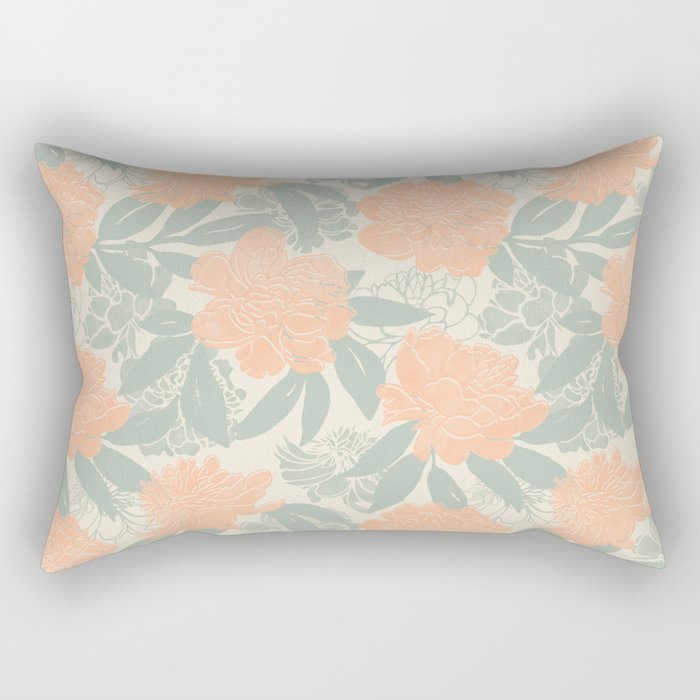 Modern floral blooms P3 Rectangular Pillow Gallery Image 1
