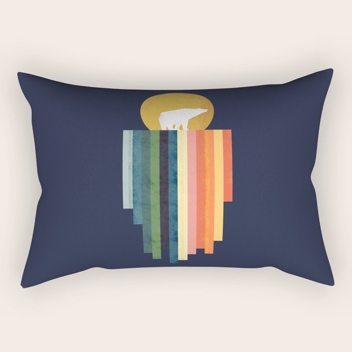 Polar bear on ice cream Rectangular Pillow Gallery Image 1