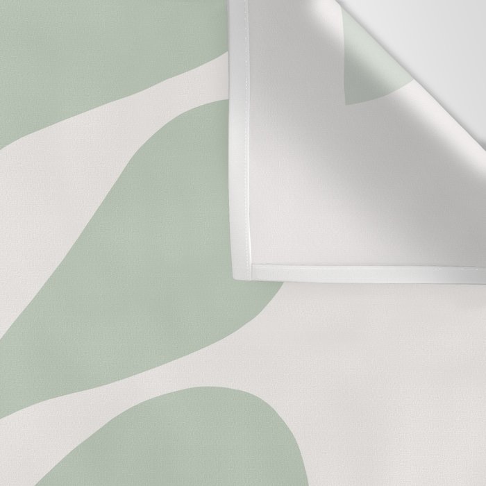 Minimal Abstract Matisse Monstera Pastel Sage Green 1/2 Wall Tapestry Gallery Image 3
