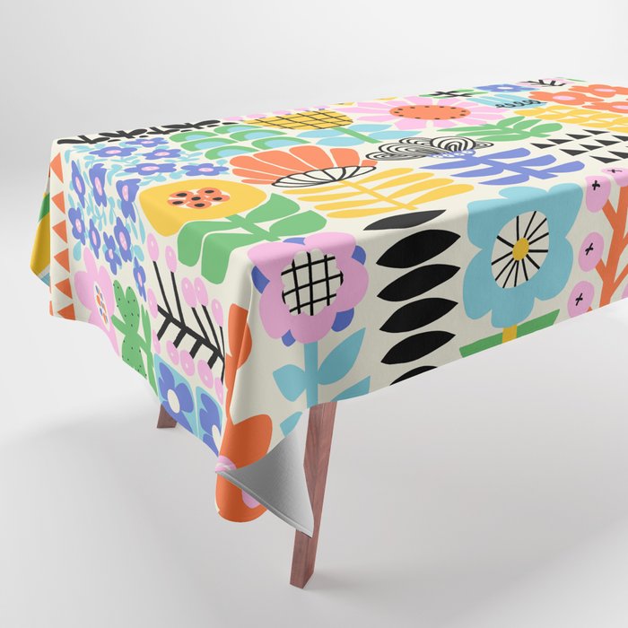 Folk Art Flowers Tablecloth Gallery Image 1