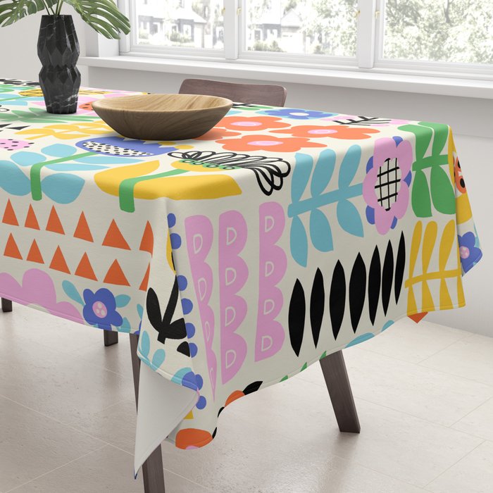Folk Art Flowers Tablecloth Gallery Image 3