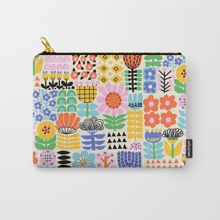 Folk Art Flowers Carry All Pouch Gallery Image 1