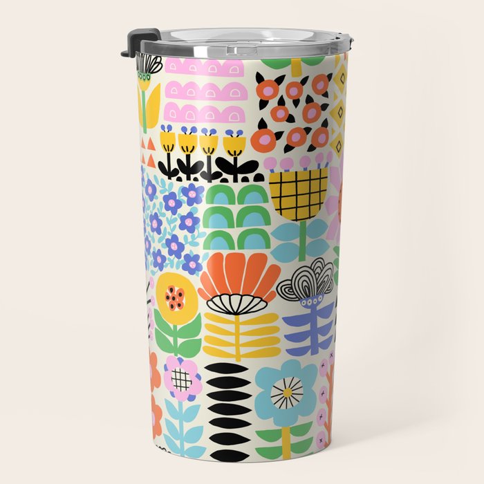 Folk Art Flowers Travel Mug Gallery Image 3
