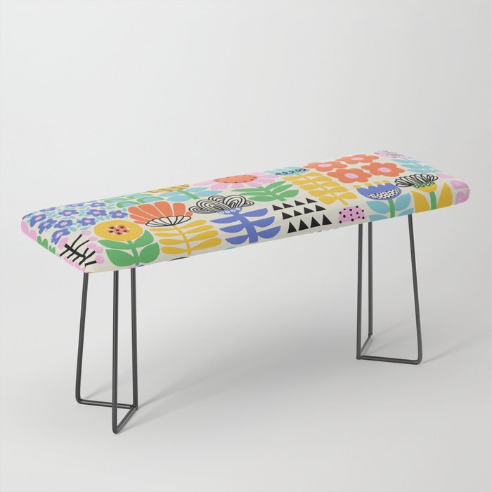 Folk Art Flowers Bench Gallery Image 1