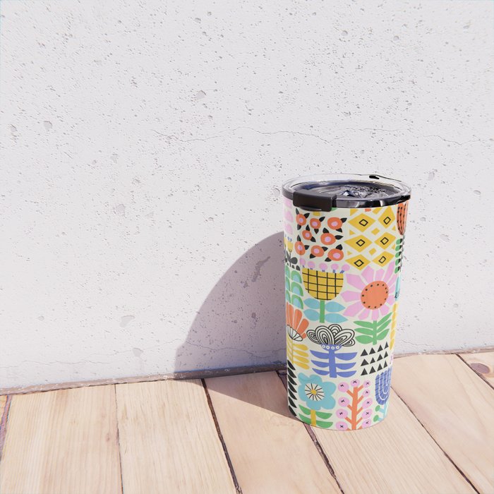 Folk Art Flowers Travel Mug Gallery Image 4