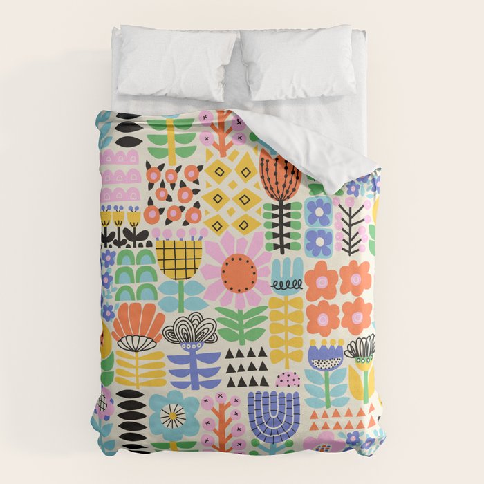 Folk Art Flowers Duvet Cover Gallery Image 6