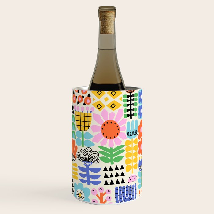Folk Art Flowers Wine Chiller Gallery Image 1