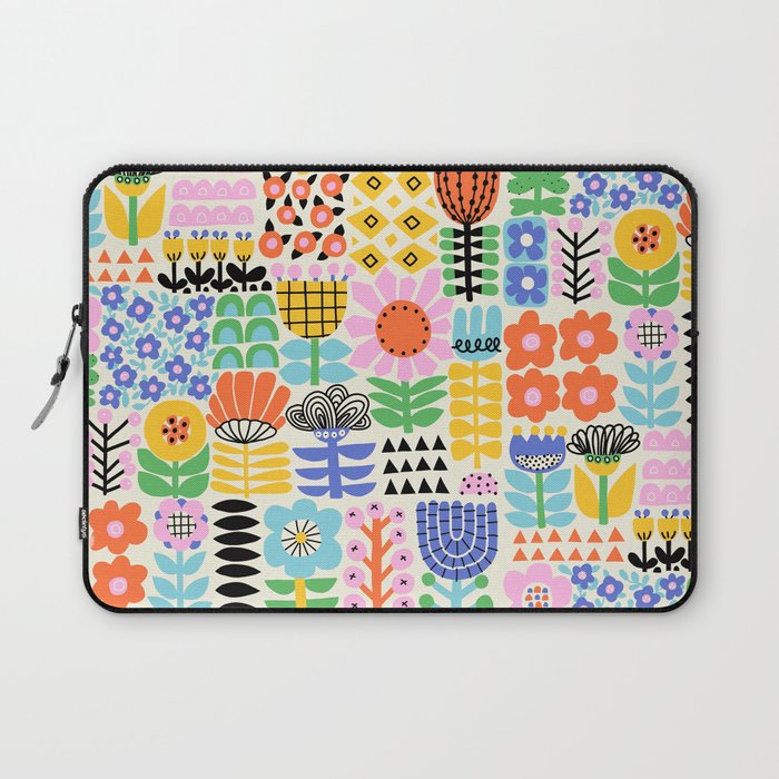 Folk Art Flowers Laptop Sleeve Gallery Image 1
