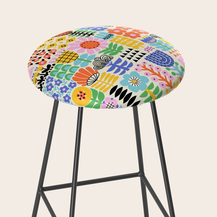 Folk Art Flowers Stool Gallery Image 2