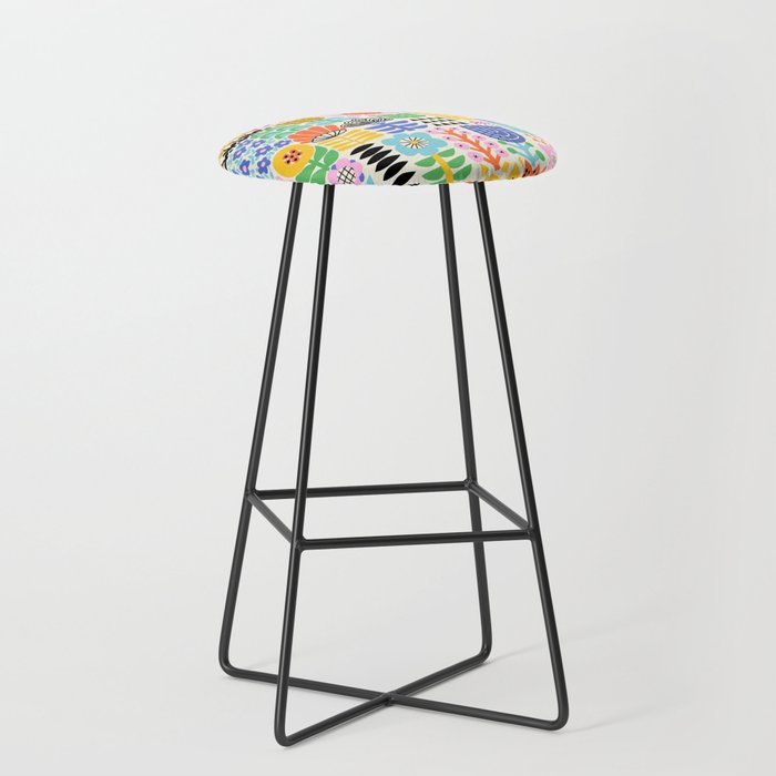 Folk Art Flowers Stool Gallery Image 1