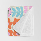 Folk Art Flowers Throw Blanket Gallery Image 3
