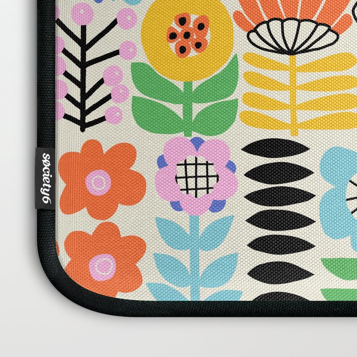 Folk Art Flowers Laptop Sleeve Gallery Image 3