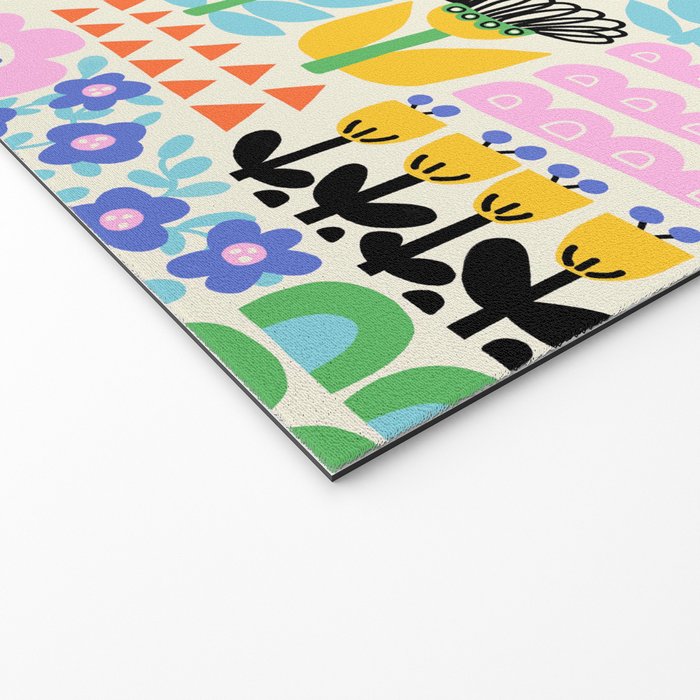 Folk Art Flowers Welcome Mat Gallery Image 2