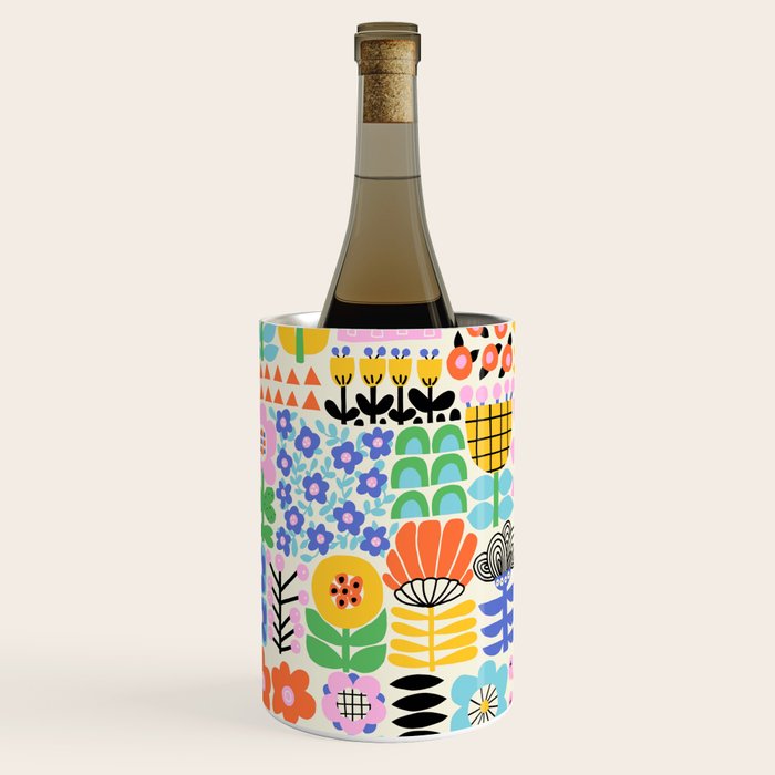 Folk Art Flowers Wine Chiller Gallery Image 2
