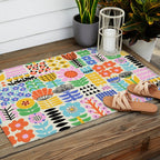 Folk Art Flowers Outdoor Rug Gallery Image 2