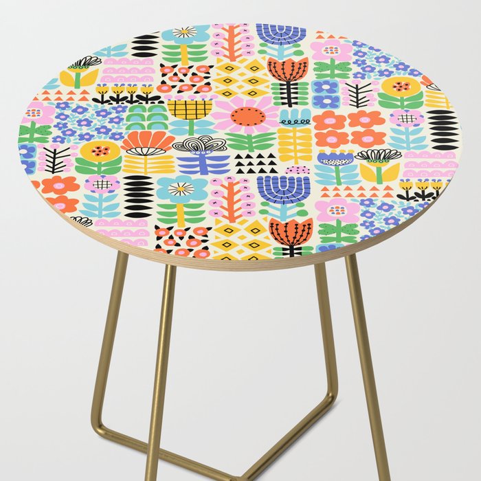 Folk Art Flowers Side Table Gallery Image 2