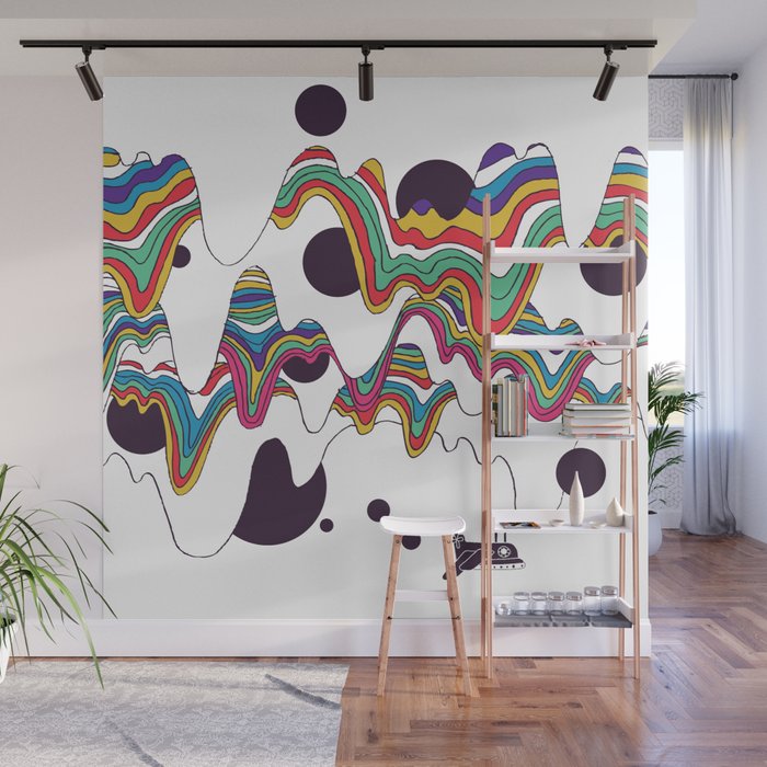 Psychedelic Planet Wall Mural Gallery Image 1