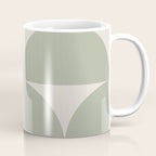 Bauhaus Mid Century Modern Geometric VII Earthy Green Coffee Mug Gallery Image 1
