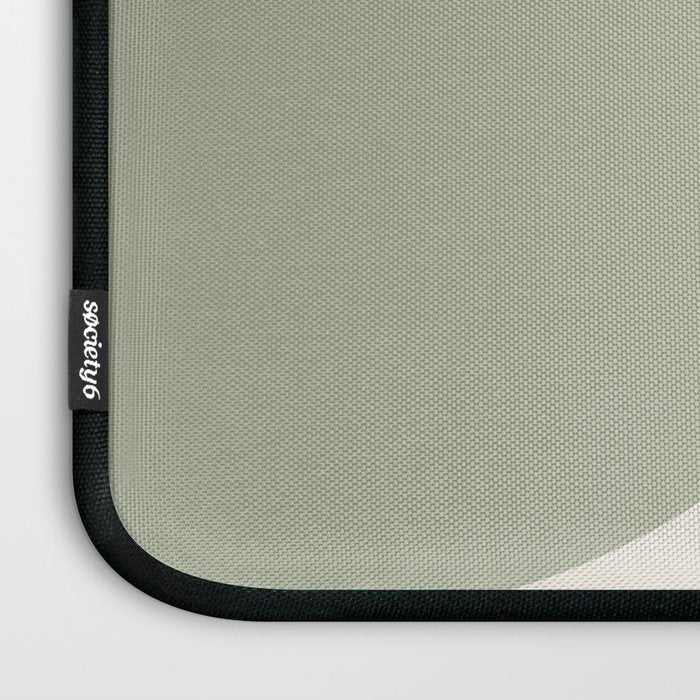 Bauhaus Mid Century Modern Geometric VII Earthy Green Laptop Sleeve Gallery Image 3