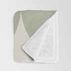 Bauhaus Mid Century Modern Geometric VII Earthy Green Throw Blanket Gallery Image 3